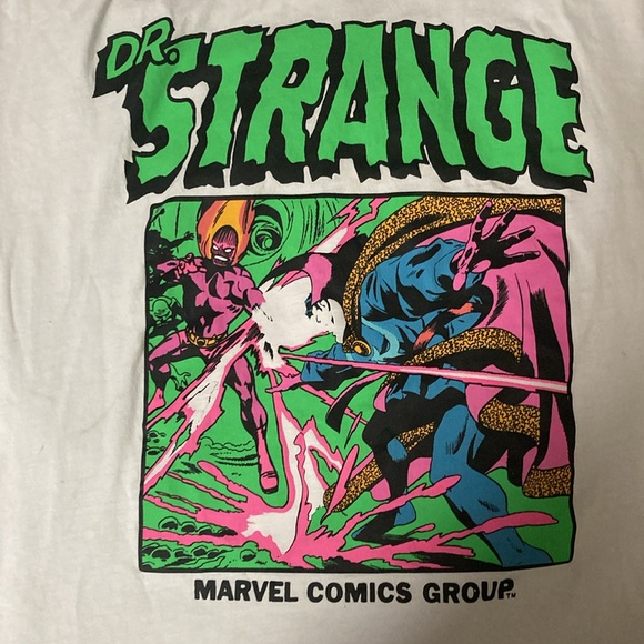 White Marvel Comics Group Dr Strange graphic tee #DrStrange #MarvelComics - Picture 2 of 4